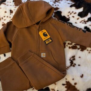Carhartt Kids' Brown One Piece Zip-Up 6 months